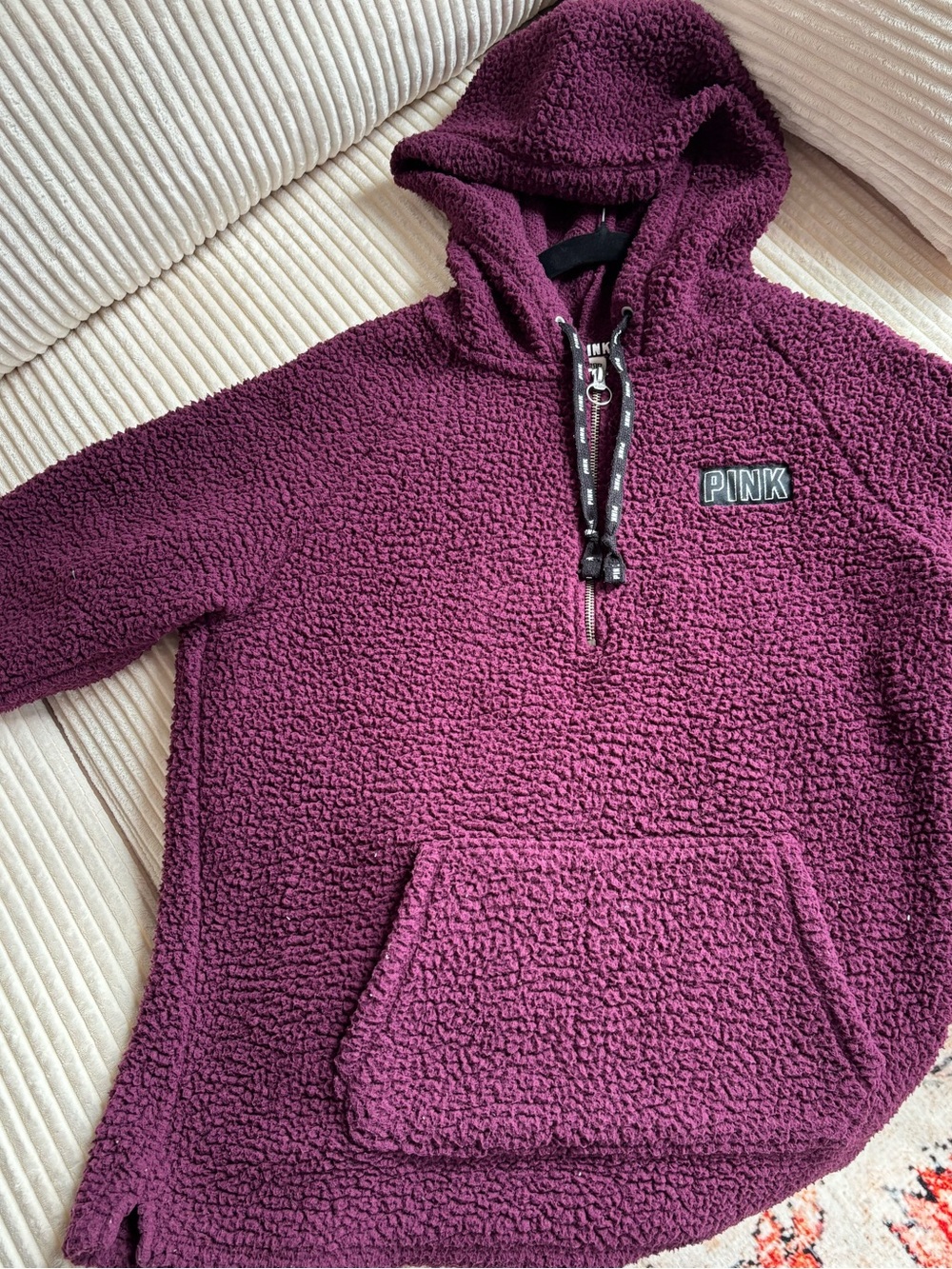 Victoria's Secret PINK Sherpa Pullover - Plum